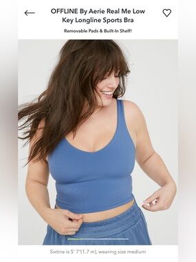 Offline by Aerie Real Me Low Key Longline Sports Bra